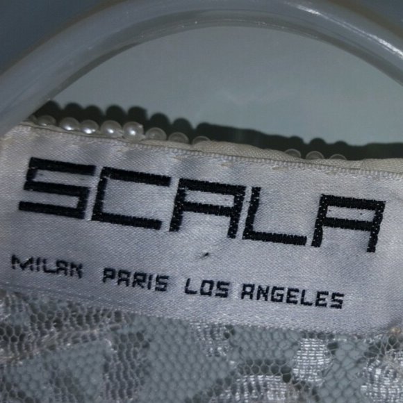 SCALA PEARL & BEADED EVENING DRESS w/CARDIGAN - Picture 5 of 7